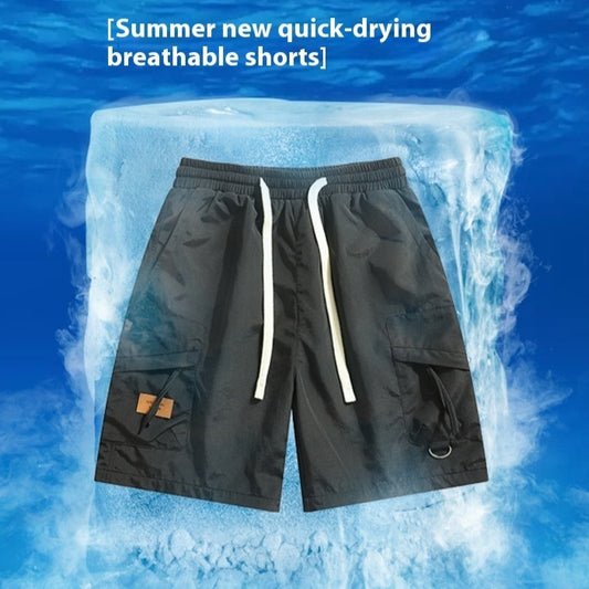 Men's Summer Thin Ice Silk Quick-drying Loose Shorts